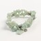 Earth's Jewels Semi-Precious Amazonite Natural Green 2-Strand Bracelet Chips, Butterfly Charm